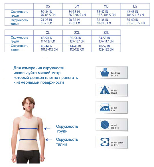компрессионный жилет для мужчин после операции на груди гинекомастии